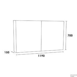 Spiegelkast Dual Exclusive Line 120cm Black Wood -Winkel Voor Badkamerdouchebenodigdheden spiegelkast dual exclusive line 120cm tech 5