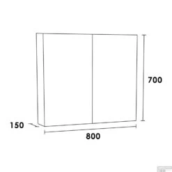 Spiegelkast Dual Exclusive Line 80cm Black Wood -Winkel Voor Badkamerdouchebenodigdheden spiegelkast dual exclusive line 80cm tech 5