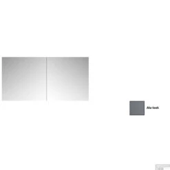 Spiegelkast Sanicare Qlassics 120 Cm 2 Deuren Alu-Look -Winkel Voor Badkamerdouchebenodigdheden spiegelkast sanicare qlassics 120 cm 2 deuren alu look detail3