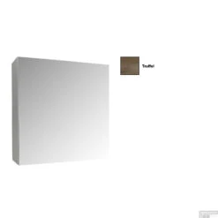 Spiegelkast Sanicare Qlassics 60 Cm 1 Deur Truffel-Eiken -Winkel Voor Badkamerdouchebenodigdheden spiegelkast sanicare qlassics 60 cm 1 deur truffel eiken detail1