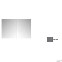 Spiegelkast Sanicare Qlassics 80 Cm 2 Deuren Alu-Look -Winkel Voor Badkamerdouchebenodigdheden spiegelkast sanicare qlassics 80 cm 2 deuren alu look detail2