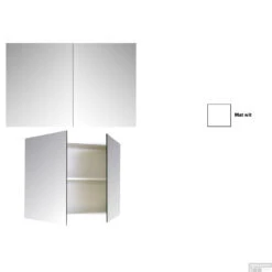 Spiegelkast Sanicare Qlassics 80 Cm 2 Deuren Zijdeglans Wit 9 Spiegelkast Sanicare Qlassics 80 Cm 2 Deuren Zijdeglans Wit -Winkel Voor Badkamerdouchebenodigdheden spiegelkast sanicare qlassics 80 cm 2 deuren zijdeglans wit detail