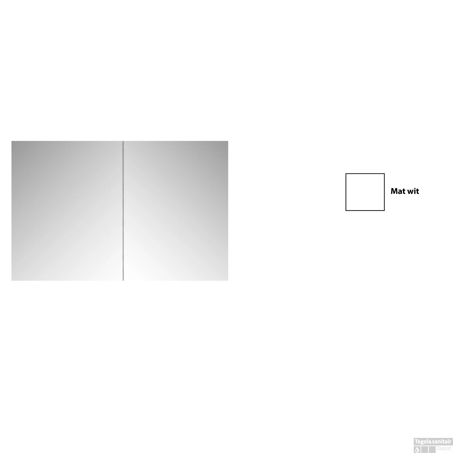 Spiegelkast Sanicare Qlassics 80 Cm 2 Deuren Zijdeglans Wit 4 Spiegelkast Sanicare Qlassics 80 Cm 2 Deuren Zijdeglans Wit - Afbeelding 4