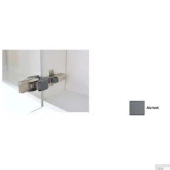 Spiegelkast Sanicare Qlassics 90 Cm 2 Deuren Alu-Look -Winkel Voor Badkamerdouchebenodigdheden spiegelkast sanicare qlassics 90 cm 2 deuren alu look detail3