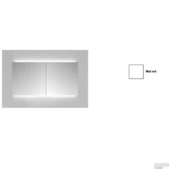 Spiegelkast Sanicare Qlassics Ambiance 120 Cm 2 Deuren Zijdeglans Wit -Winkel Voor Badkamerdouchebenodigdheden spiegelkast sanicare qlassics ambiance 120 cm 2 deuren zijdeglans wit detail