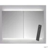 Spiegelkast Sanicare Qlassics Ambiance 120x60 Cm Met Dubbelzijdige Spiegeldeuren, LED Verlichting En Afstandsbediening Aluminium Look