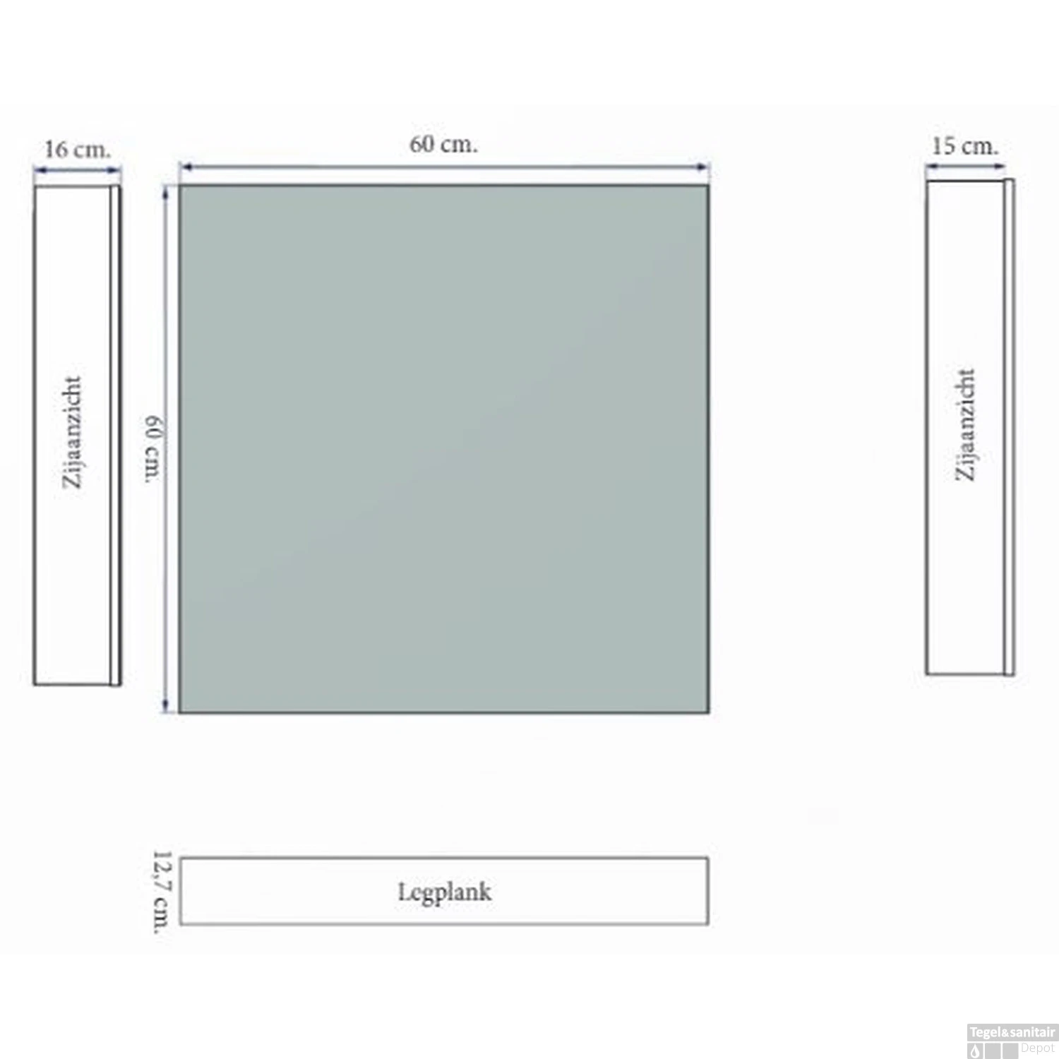Spiegelkast Sanicare Qlassics Ambiance 60x60 Cm Met Dubbelzijdige Spiegeldeur, LED Verlichting En Afstandsbediening Aluminium Look 3 Spiegelkast Sanicare Qlassics Ambiance 60x60 Cm Met Dubbelzijdige Spiegeldeur, LED Verlichting En Afstandsbediening Aluminium Look - Afbeelding 3