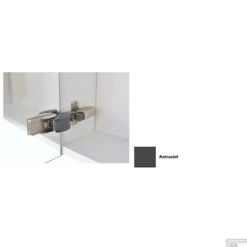 Spiegelkast Sanicare Qlassics Ambiance 80 Cm 2 Deuren Antraciet -Winkel Voor Badkamerdouchebenodigdheden spiegelkast sanicare qlassics ambiance 80 cm 2 deuren antraciet detail2