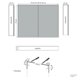 Spiegelkast Sanicare Qlassics Ambiance 80 Cm 2 Deuren Antraciet -Winkel Voor Badkamerdouchebenodigdheden spiegelkast sanicare qlassics ambiance 80 cm 2 deuren antraciet tech 1