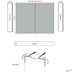 Spiegelkast Sanicare Qlassics Ambiance 80 Cm 2 Spiegeldeuren Belluno Eiken -Winkel Voor Badkamerdouchebenodigdheden spiegelkast sanicare qlassics ambiance 80 cm 2 spiegeldeuren belluno eiken tech