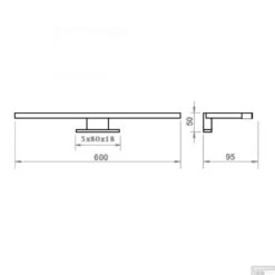 Spiegelverlichting Sanicare LED Anna 60 Cm Goud -Winkel Voor Badkamerdouchebenodigdheden spiegelverlichting sanicare led anna 60 cm goud tech