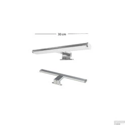Spiegelverlichting Sanicare LED Parijs 5 Watt 30 Cm Chroom -Winkel Voor Badkamerdouchebenodigdheden spiegelverlichting sanicare parijs 30cm tech