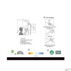 Spiegelverlichting Sanicare LED Veronica 3 Watt 30 Cm Chroom -Winkel Voor Badkamerdouchebenodigdheden spiegelverlichting sanicare veronica 30 cm tech