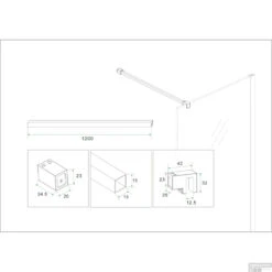 Stabilisatiestang Wiesbaden 120 Cm Geborsteld Staal -Winkel Voor Badkamerdouchebenodigdheden stabilisatiestang wiesbaden 120 cm geborsteld staal 20.3492 tech