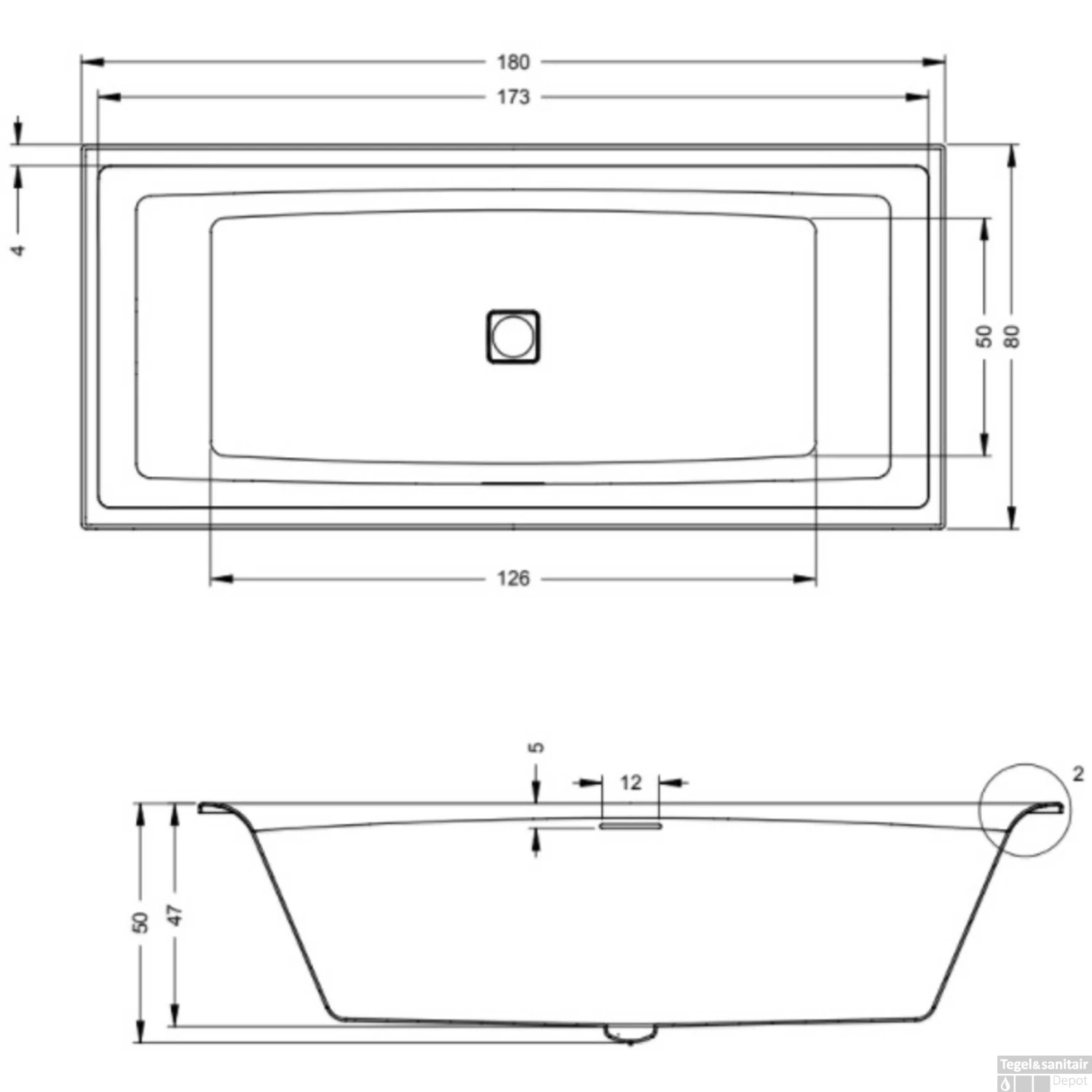 Ligbad Riho Still Square Met LED En Hoofdsteun 180x80 Cm Acryl Wit (Links En Rechts) 9 Ligbad Riho Still Square Met LED En Hoofdsteun 180x80 Cm Acryl Wit (Links En Rechts) - Afbeelding 9