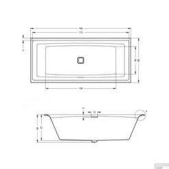 Ligbad Riho Still Square 180x80 Cm Wit -Winkel Voor Badkamerdouchebenodigdheden still square zonder kussen p1 1 br01005 tech