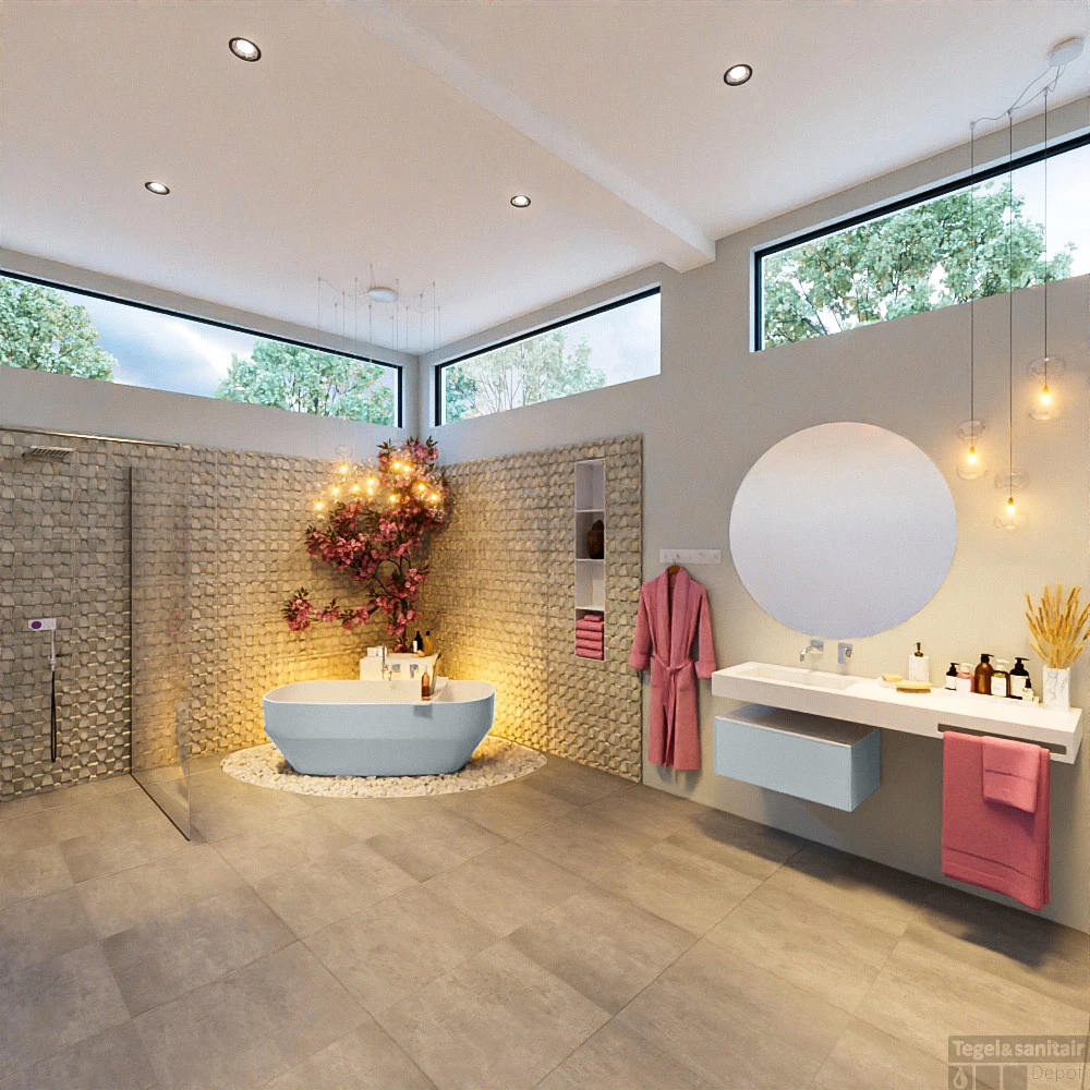 STONE Vrijstaand Bad 170x75cm Kleur Clay / Talc 3 STONE Vrijstaand Bad 170x75cm Kleur Clay / Talc - Afbeelding 3