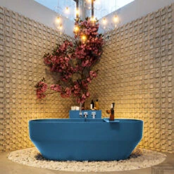 STONE Vrijstaand Bad 170x75cm Kleur Jeans / Jeans -Winkel Voor Badkamerdouchebenodigdheden stone 3 00026