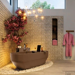 STONE Vrijstaand Bad 170x75cm Kleur Rust / Rust -Winkel Voor Badkamerdouchebenodigdheden stone 4 00024