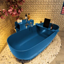 STONE Vrijstaand Bad 170x75cm Kleur Jeans / Jeans -Winkel Voor Badkamerdouchebenodigdheden stone 5 00026