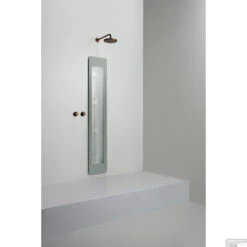 Sunshower Plus L Round Infrarood En UV-licht 185x33 Cm Inbouw - Opbouw Vlak Of Hoek Organic Grey -Winkel Voor Badkamerdouchebenodigdheden sunshower oneplus l organic grey inbouw uit geheel 2