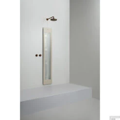 Sunshower One L Round Infrarood 185x33 Cm Inbouw - Opbouw Vlak Of Hoek Sand White -Winkel Voor Badkamerdouchebenodigdheden sunshower oneplus l sand inbouw uit geheel