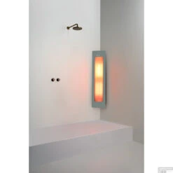 Sunshower One M Round Infrarood 140x33 Cm Inbouw - Opbouw Vlak Of Hoek Organic Grey -Winkel Voor Badkamerdouchebenodigdheden sunshower oneplus m organic grey hoek ir geheel