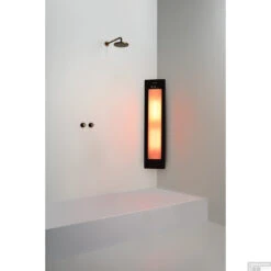Sunshower One M Round Infrarood 140x33 Cm Inbouw - Opbouw Vlak Of Hoek Black -Winkel Voor Badkamerdouchebenodigdheden sunshoweroneplus m black hoek ir geheel