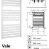 Handdoekradiator Vale 700 X 560 Mm Black Graphite