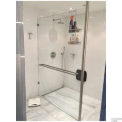 Verticale Stabilisatiestang Met Plafond Bevestiging Wiesbaden Chroom Voor 10 Mm -Winkel Voor Badkamerdouchebenodigdheden verticale stabilisatie 2