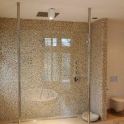 Verticale Stabilisatiestang Met Plafond Bevestiging Wiesbaden Chroom Voor 10 Mm -Winkel Voor Badkamerdouchebenodigdheden verticale stabilisatie 3