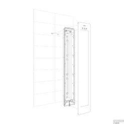 Sunshower Plus S Round Infrarood En UV-licht 95x33 Cm Inbouw - Opbouw Vlak Of Hoek Sand White 13 Sunshower Plus S Round Infrarood En UV-licht 95x33 Cm Inbouw - Opbouw Vlak Of Hoek Sand White -Winkel Voor Badkamerdouchebenodigdheden vlakke wand opbouw geen douchekop exploded view v2 01 3 2 1 1 1 1