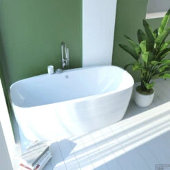 Vrijstaand Ligbad Boss & Wessing Eloise 170x80x57 Cm Met Badwaste Acryl Wit 8 Vrijstaand Ligbad Boss & Wessing Eloise 170x80x57 Cm Met Badwaste Acryl Wit -Winkel Voor Badkamerdouchebenodigdheden vrijstaand ligbad boss wessing eloise 170x80x57 cm met badwaste acryl wit sfeer2