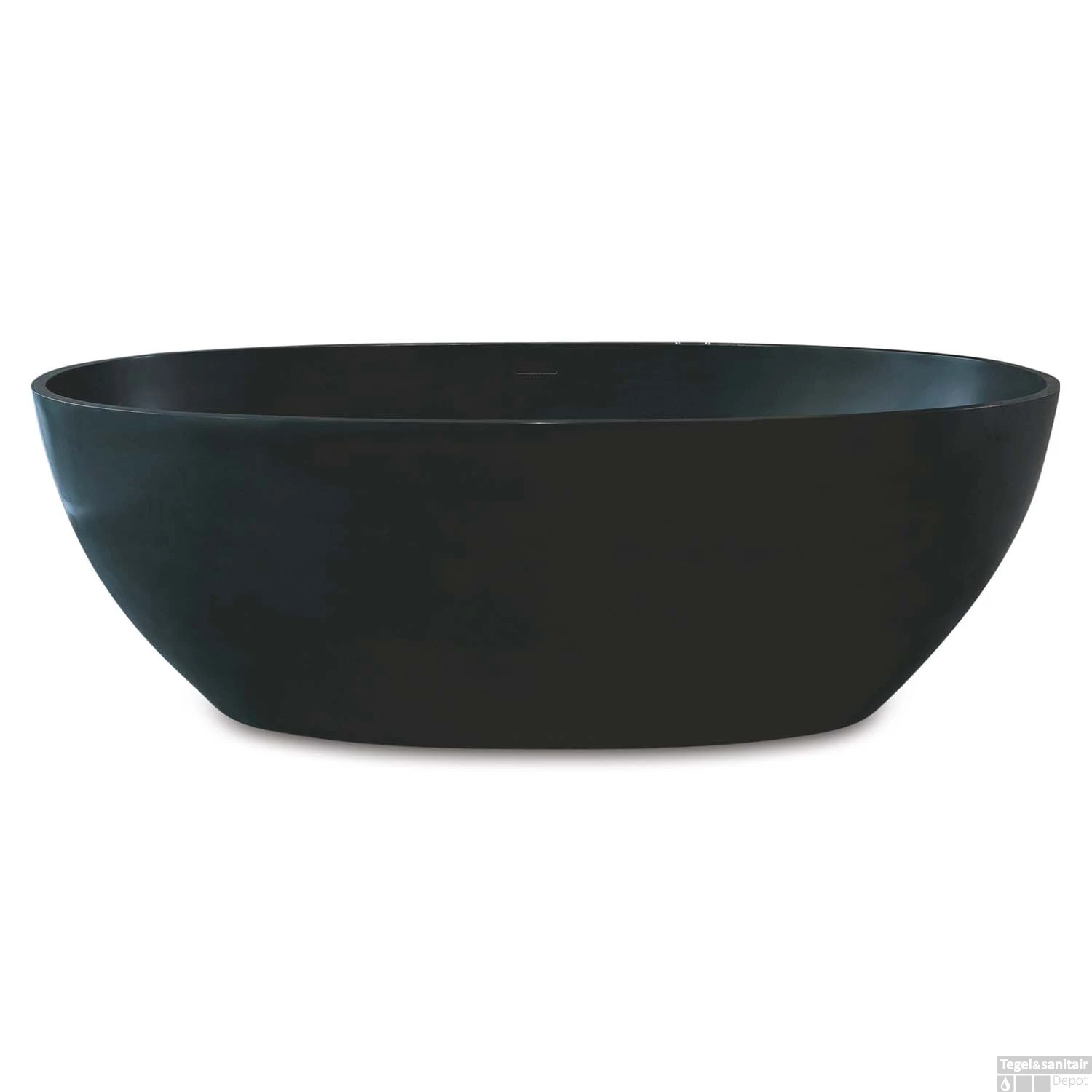 Vrijstaand Bad Luca Sanitair Vasca 180x80x60cm Solid Surface Antraciet