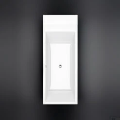 Clou Wash Me Vrijstaand Ligbad Incl Plug En Overloop En Sifon Wit Acryl 220x85x54cm -Winkel Voor Badkamerdouchebenodigdheden wash me bathroom 19h no tap darker