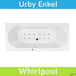 Whirlpool Boss & Wessing Urby Jetline 180x80 Cm Bodem Luchtsysteem Black Tin