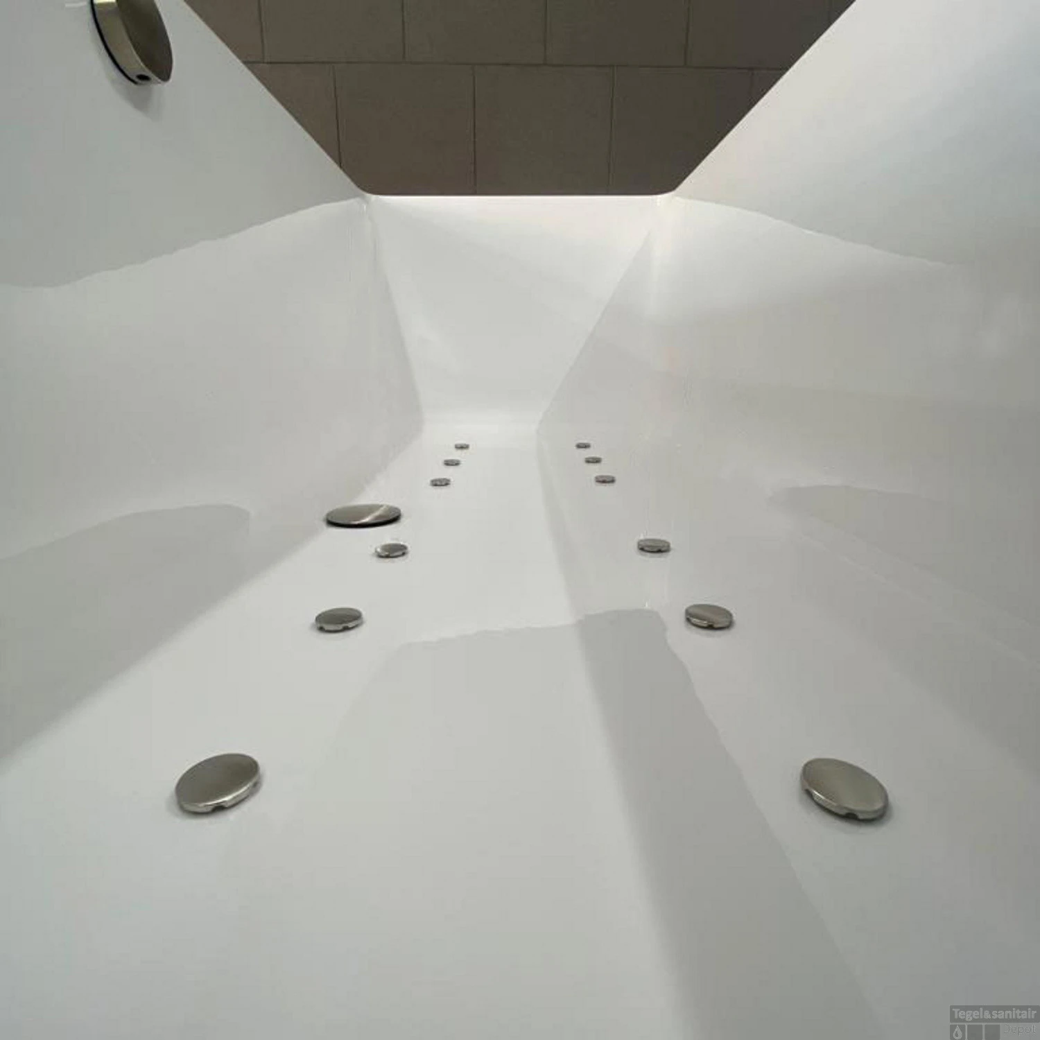 Whirlpool Boss & Wessing Dahlia Jetline 180x80 Cm Bodem Luchtsysteem Geborsteld RVS - Afbeelding 3