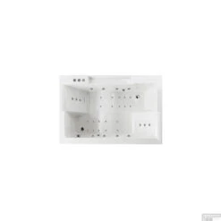 Whirlpool Sanindusa Twospace 180x120 Cm Met Hydropomp Blower En Pneumatische Bediening Glans Wit