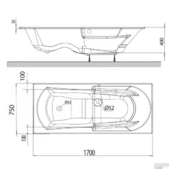 Whirlpoolbad Allibert Namea Intensea 170x75x53 Cm Incl. Poten Wit -Winkel Voor Badkamerdouchebenodigdheden whirlpoolbad allibert moovance essentia 170x75x53 cm incl. poten tec 4