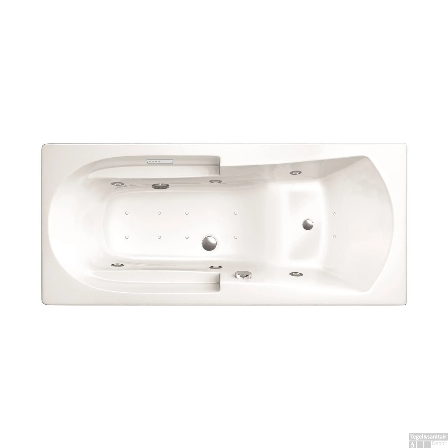 Whirlpoolbad Allibert Moovance Essentia 180x80x53 Cm Incl. Poten Wit 1 Whirlpoolbad Allibert Moovance Essentia 180x80x53 Cm Incl. Poten Wit