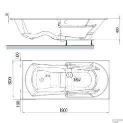 Whirlpoolbad Allibert Moovance Essentia 180x80x53 Cm Incl. Poten Wit 9 Whirlpoolbad Allibert Moovance Essentia 180x80x53 Cm Incl. Poten Wit -Winkel Voor Badkamerdouchebenodigdheden whirlpoolbad allibert moovance essentia 180x80x53 cm incl. poten tec 1