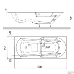 Whirlpoolbad Allibert Namea Intensea 180x80x53 Cm Incl. Poten Wit -Winkel Voor Badkamerdouchebenodigdheden whirlpoolbad allibert moovance essentia 180x80x53 cm incl. poten tec 6