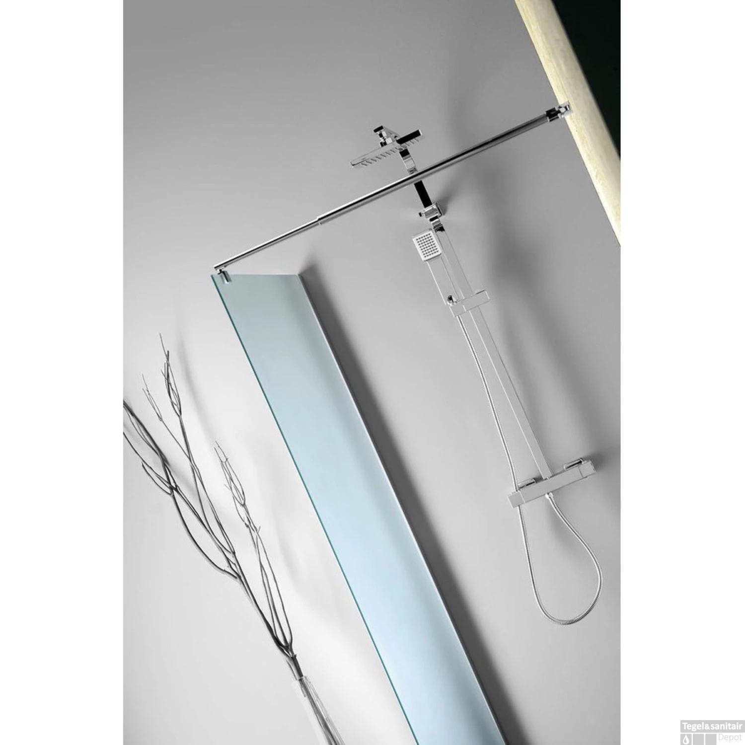 Inloopdouche Sapho Walk-In 80x190 Cm Met Muurprofiel Chinchilla Glas 3 Inloopdouche Sapho Walk-In 80x190 Cm Met Muurprofiel Chinchilla Glas - Afbeelding 3