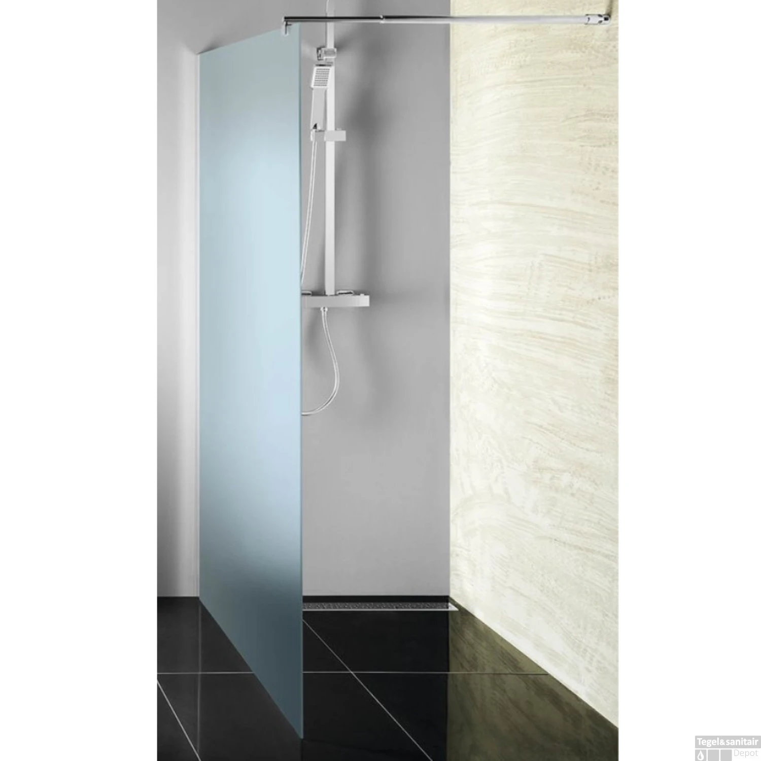 Inloopdouche Sapho Walk-In 80x190 Cm Met Muurprofiel Chinchilla Glas 4 Inloopdouche Sapho Walk-In 80x190 Cm Met Muurprofiel Chinchilla Glas - Afbeelding 4