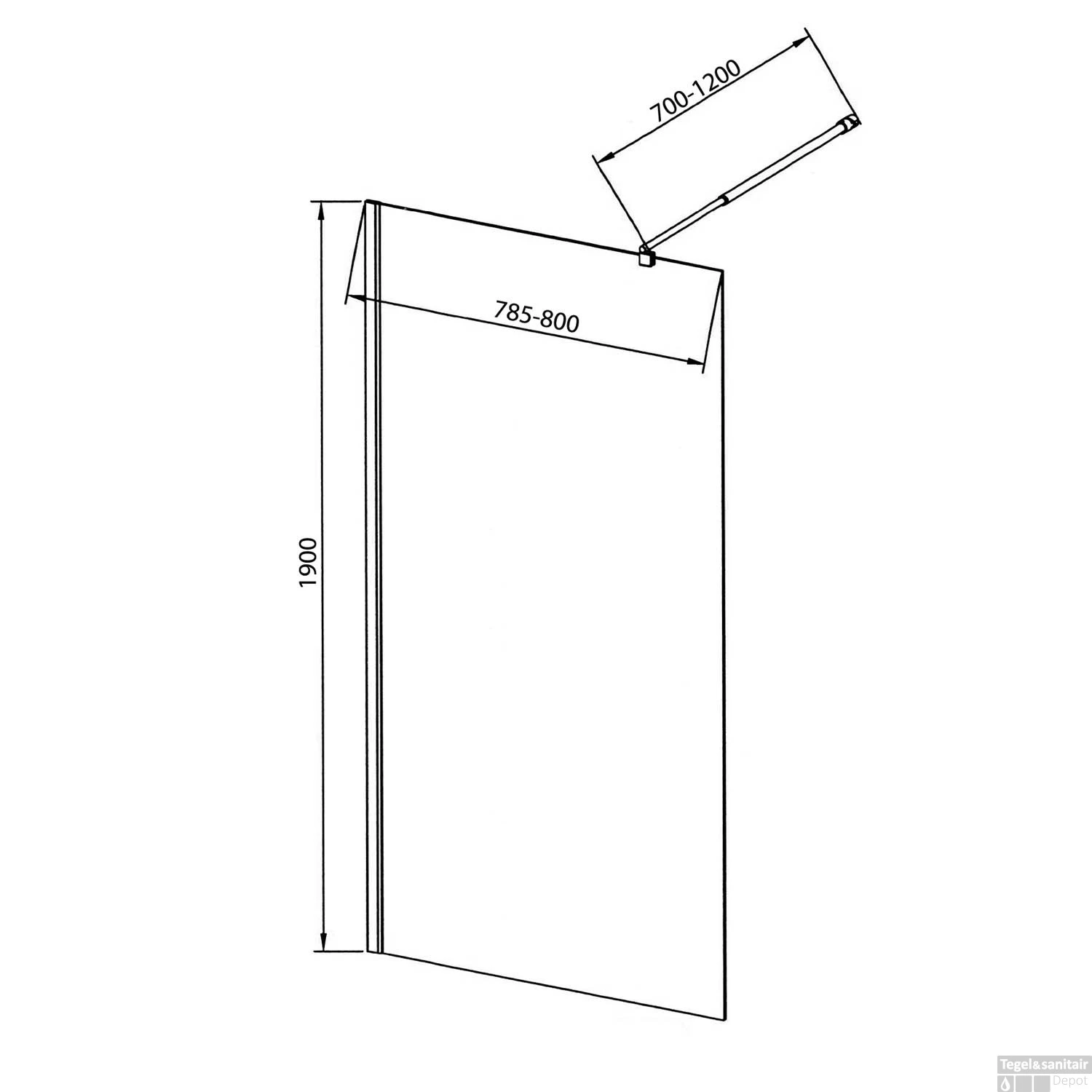 Inloopdouche Sapho Walk-In 80x190 Cm Met Muurprofiel Chinchilla Glas 11 Inloopdouche Sapho Walk-In 80x190 Cm Met Muurprofiel Chinchilla Glas - Afbeelding 11