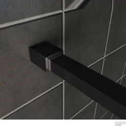 Vierkante Stabilisatiestang 120 Cm Mat Zwart (complete Set) -Winkel Voor Badkamerdouchebenodigdheden wiesbaden slim profielset met stabilisatiestang 120cm mat zwart 1