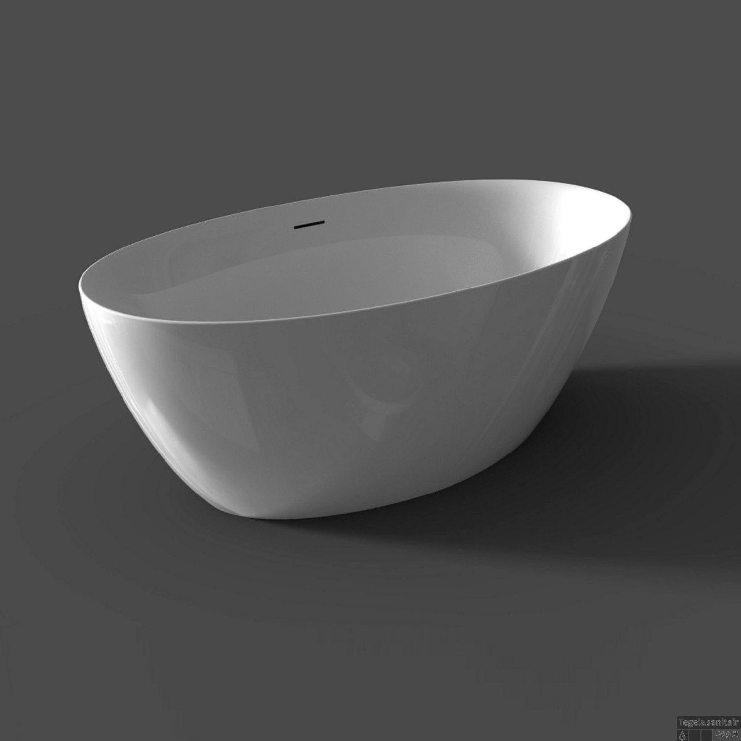 Vrijstaande Whirlpool BWS Second 170x82x58 Cm Luchtsysteem Glans Wit (afvoer Optioneel) - Afbeelding 2