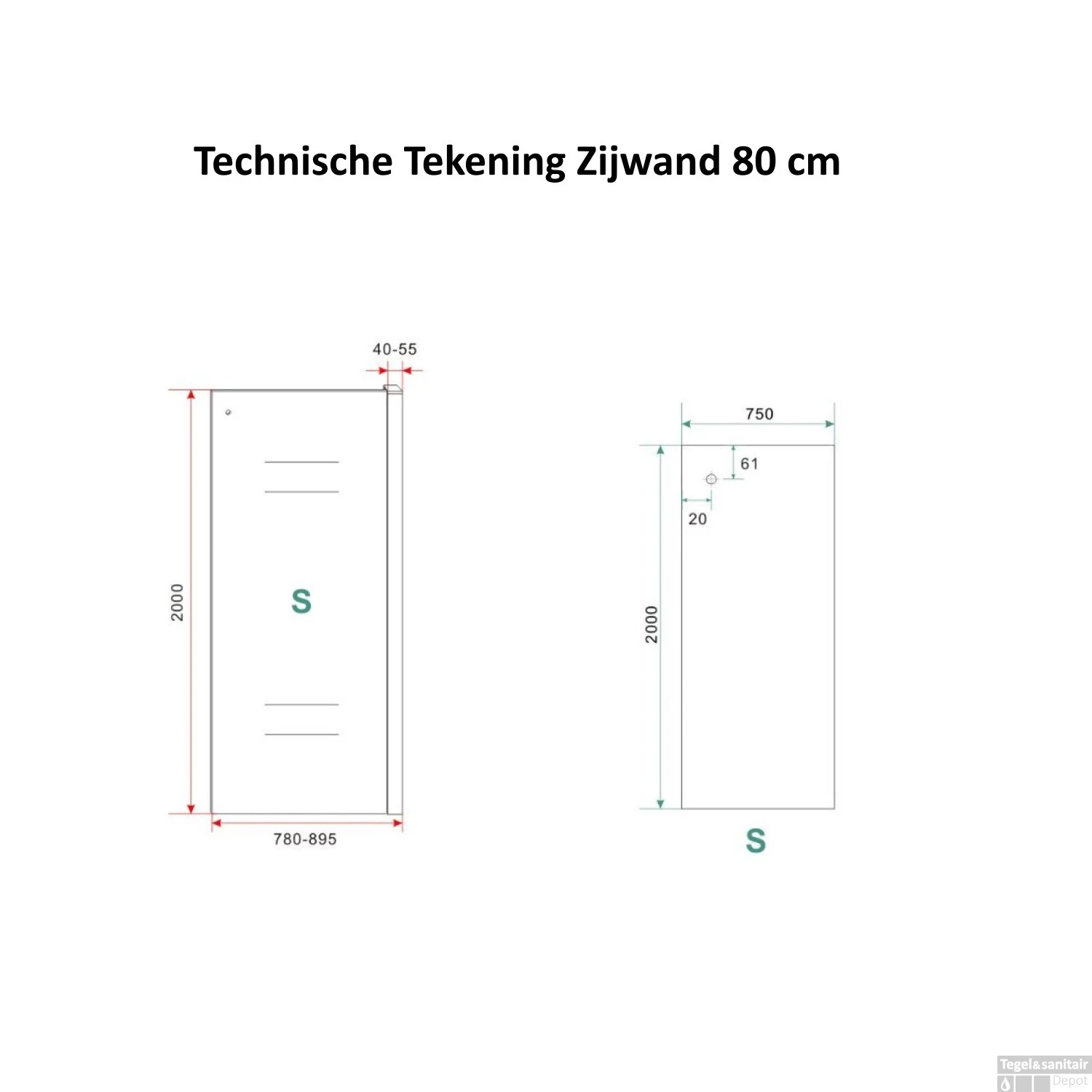 BWS Douchecabine Softclose 2.0 100x80 Cm Met Nisdeur En Zijwand 8mm Aluminium NANO Coating 5 BWS Douchecabine Softclose 2.0 100x80 Cm Met Nisdeur En Zijwand 8mm Aluminium NANO Coating - Afbeelding 5