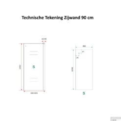 BWS Douchecabine Softclose 2.0 120x90 Cm Met Nisdeur En Zijwand 8mm Aluminium NANO Coating -Winkel Voor Badkamerdouchebenodigdheden zijwand 90 tech 1