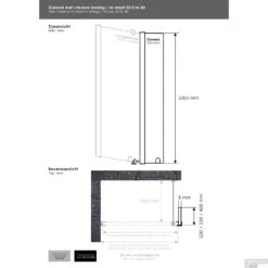 Zijwand B 40 Cm Tbv Inloopdouche -Winkel Voor Badkamerdouchebenodigdheden zijwand b 40 cm tbv inloopdouche 4